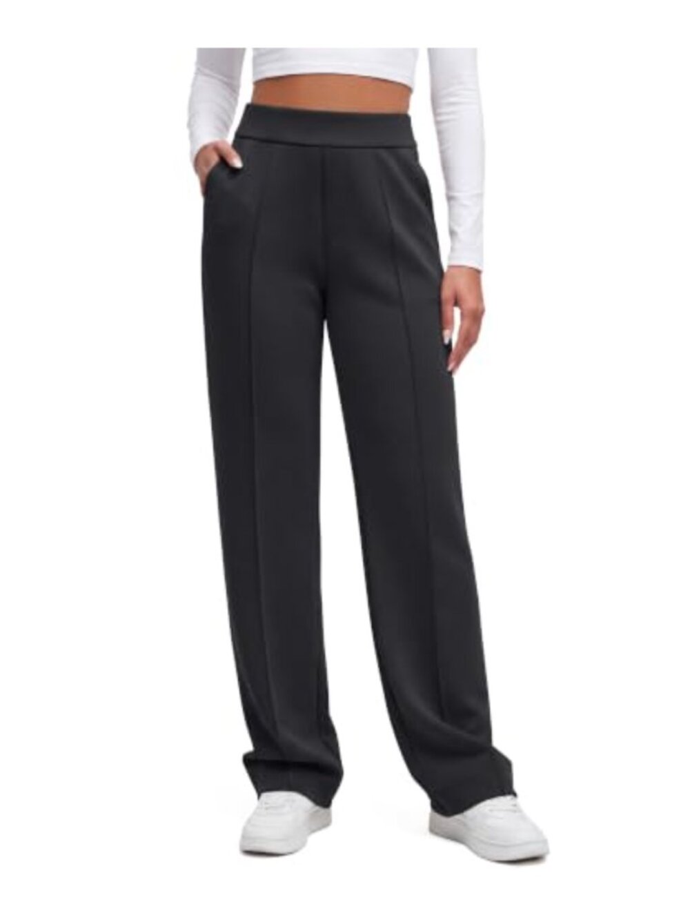 Women's Straight Leg Sweatpants High Waist Pull On Pockets Casual Lounge